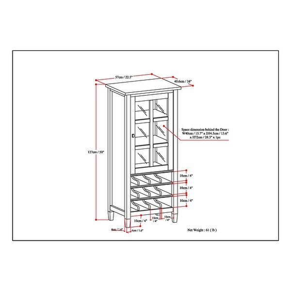 WYNDENHALL Norfolk 12-Bottle SOLID WOOD 23 inch Wide Transitional High Storage Wine Rack