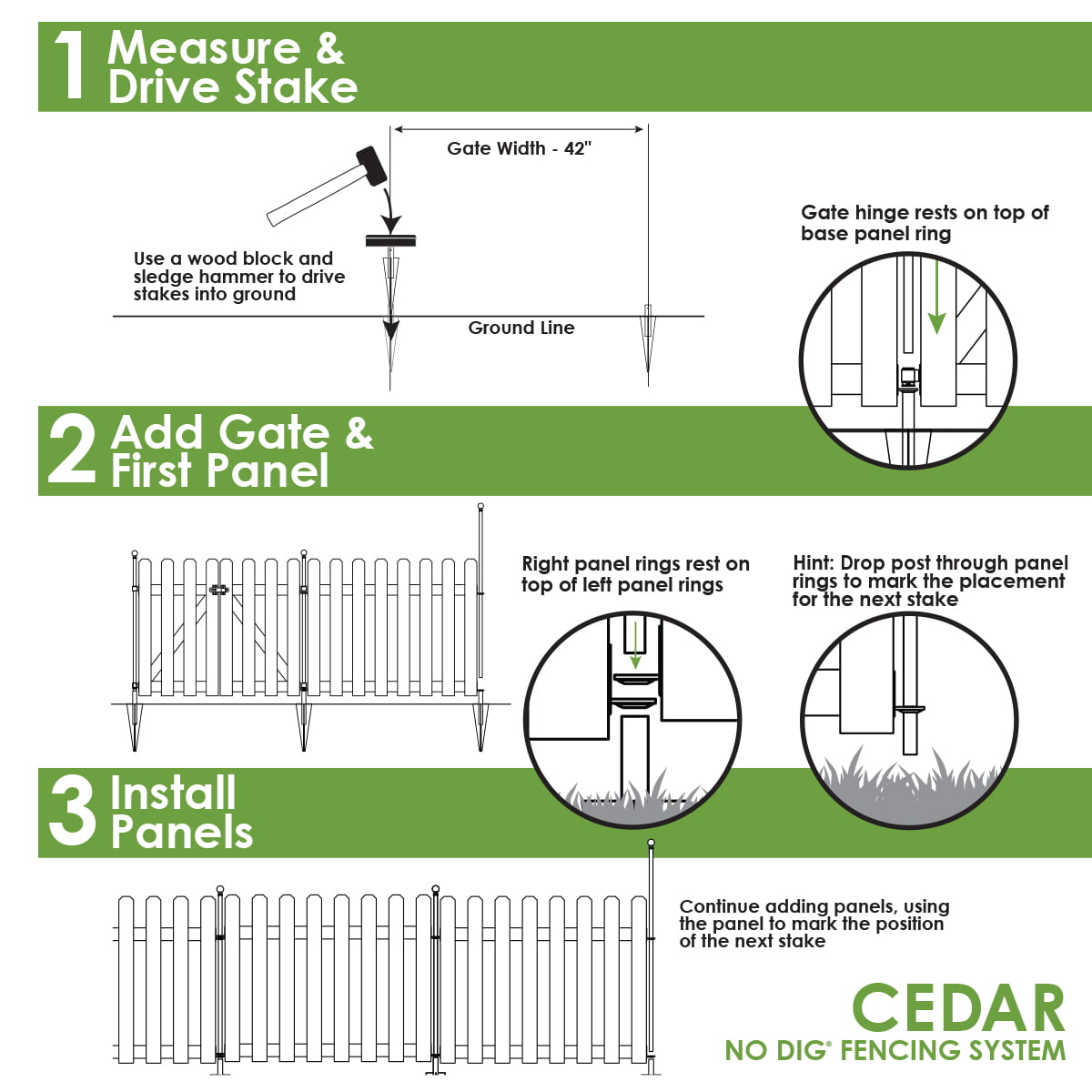 Yardlink Cedar Wood Fence Gate, 34 inch H x 44 inch W