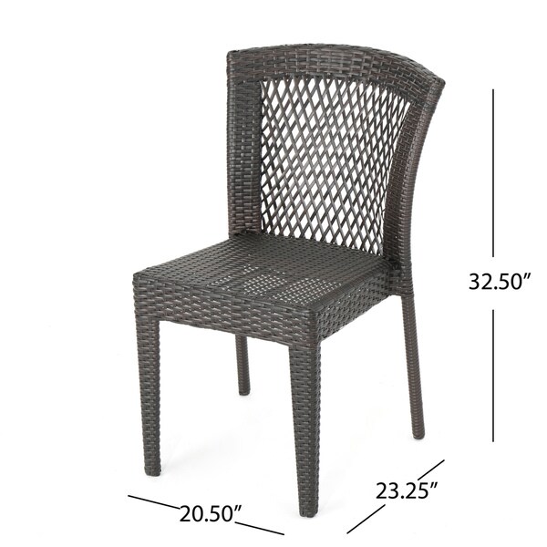 Astor Outdoor 3piece Square Wicker Bistro Chat Set by Christopher Knight Home