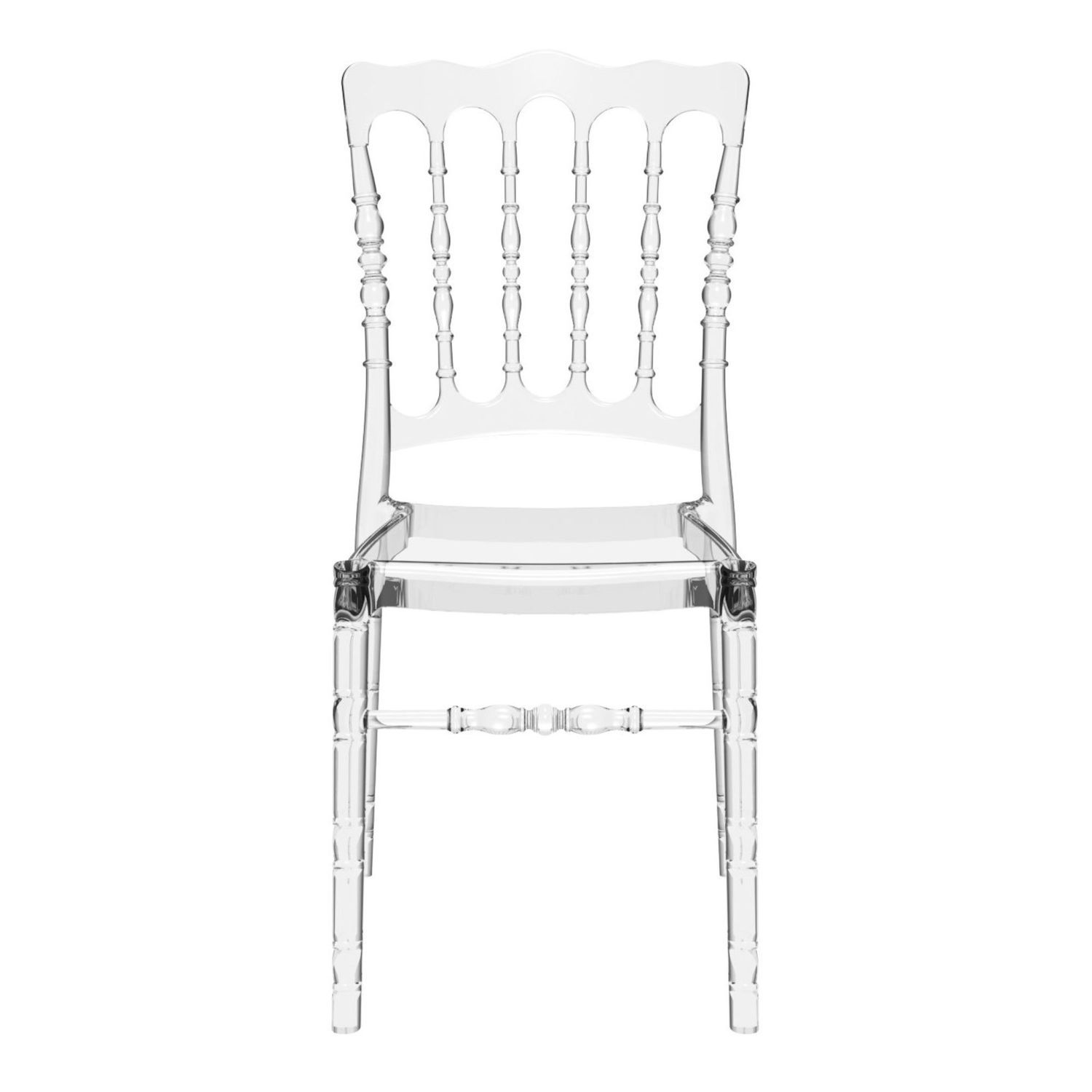 32 Clear Transparent Stackable Outdoor Patio Dining Chair