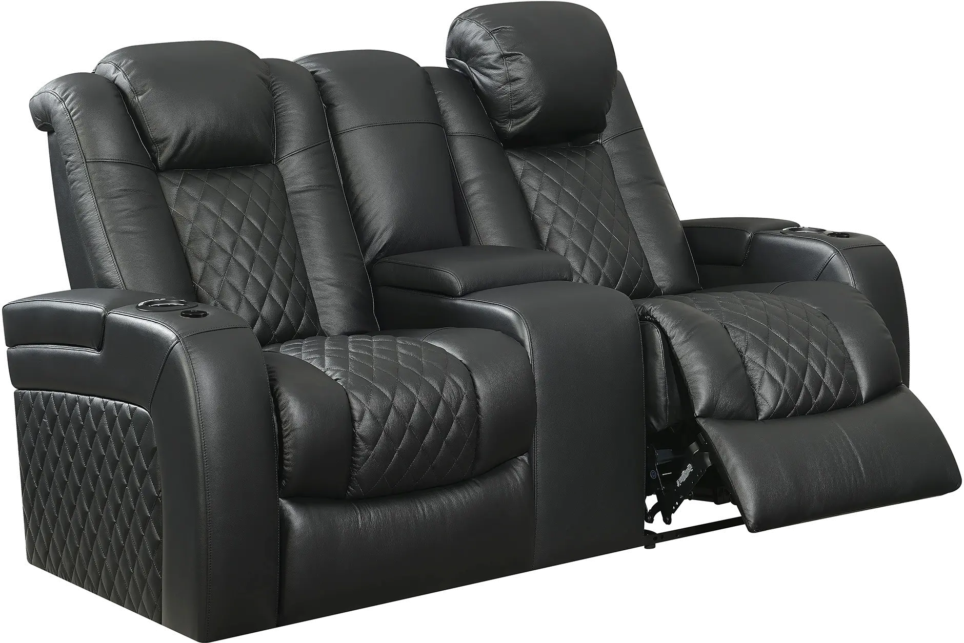 Winston Black Power Reclining Console Lovesat