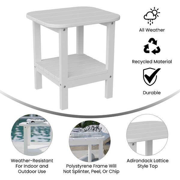 AllWeather Adirondack Style Patio Side Table