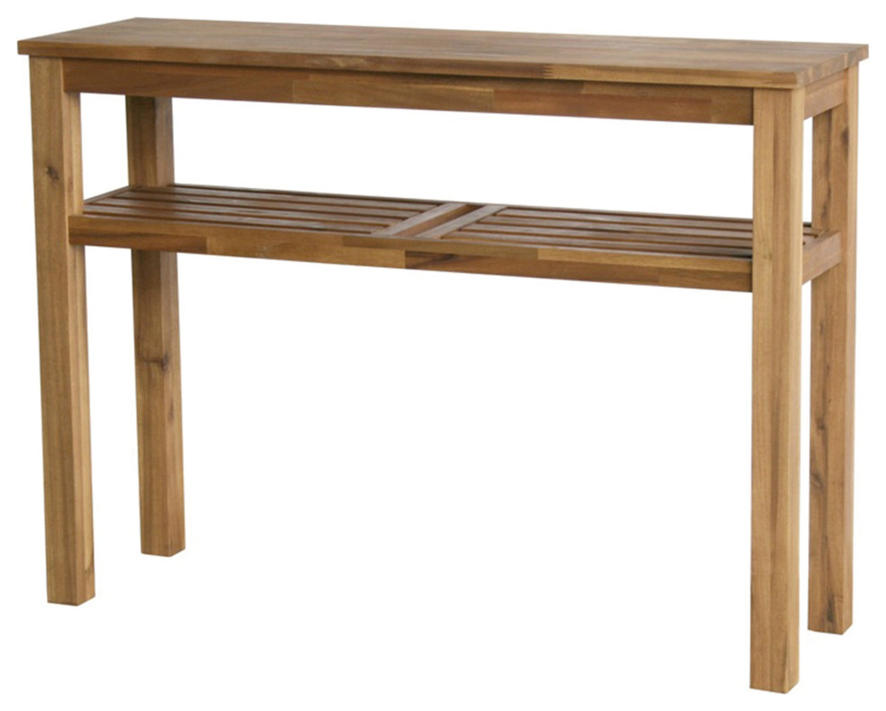 Tiburon Console with Shelf   Amber   Transitional   Console Tables   by HedgeApple  Houzz