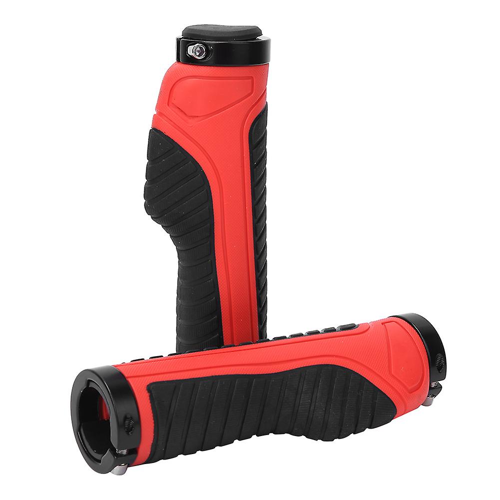 1 Pair Rubber Anti-slip Mountain Bike Handlebar Grips Bicycle Handlebar Gripsred