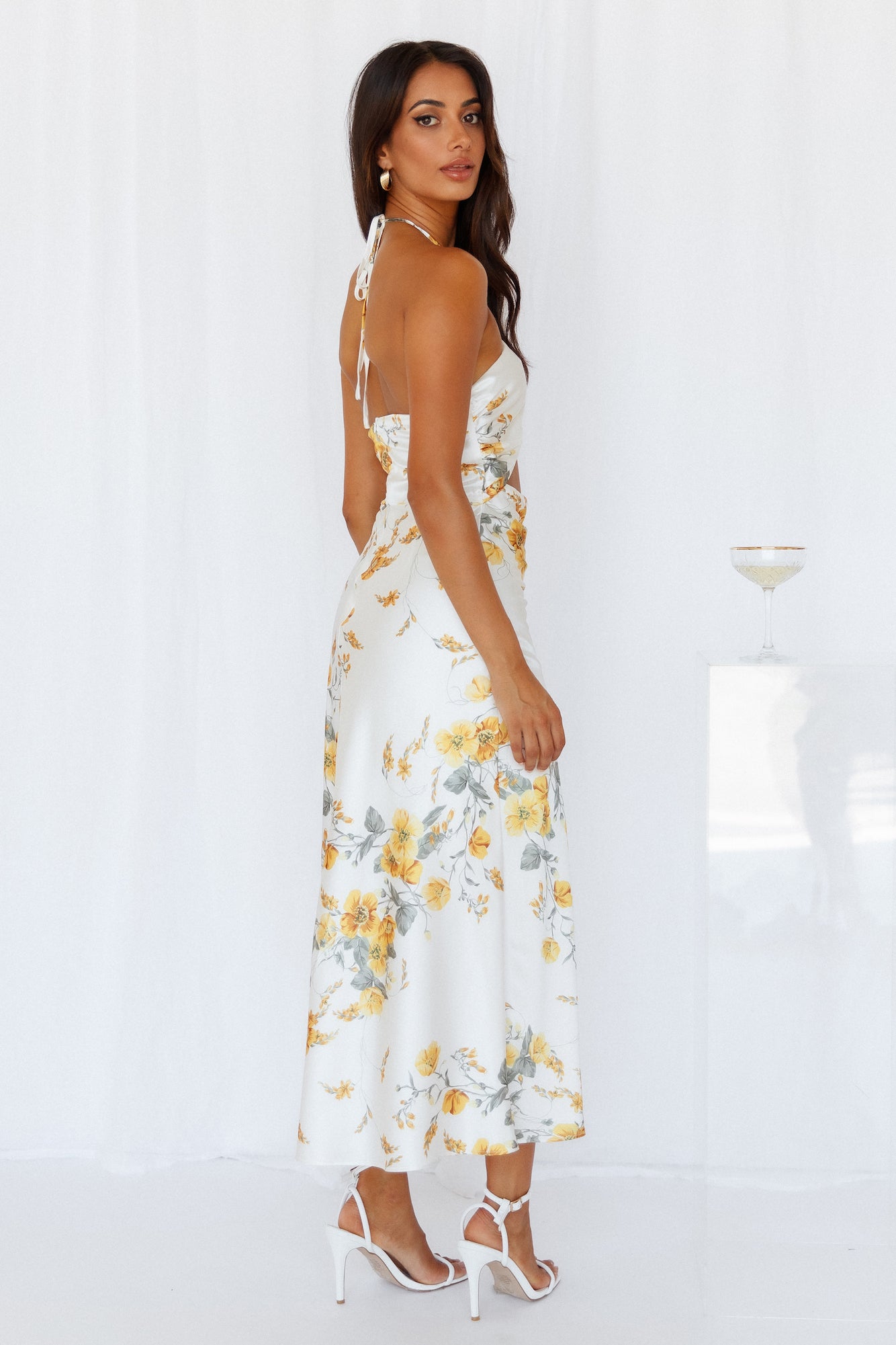 Sunny Seas Midi Dress Yellow