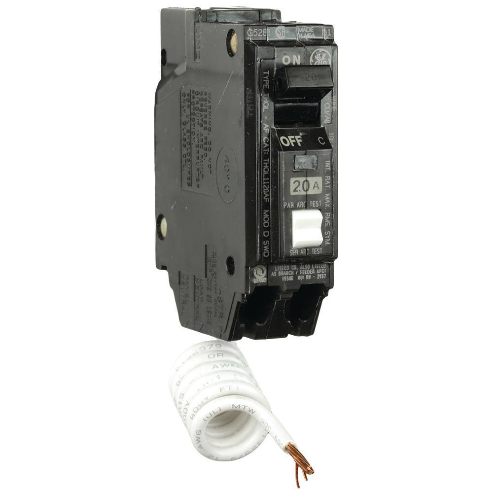 GE Q-Line 20 Amp 1 in. Single Pole Arc Fault Combination Circuit Breaker THQL1120AFP2