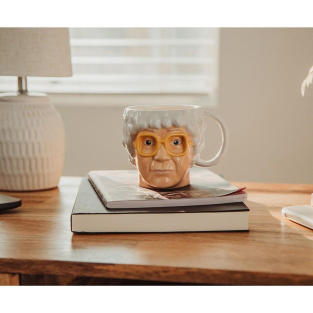 Silver Buffalo The Golden Girls Sophia Petrillo Sculpted Ceramic Mug Holds 20 Ounces