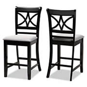 Baxton Studio Chandler Counter Stool 2-piece Set