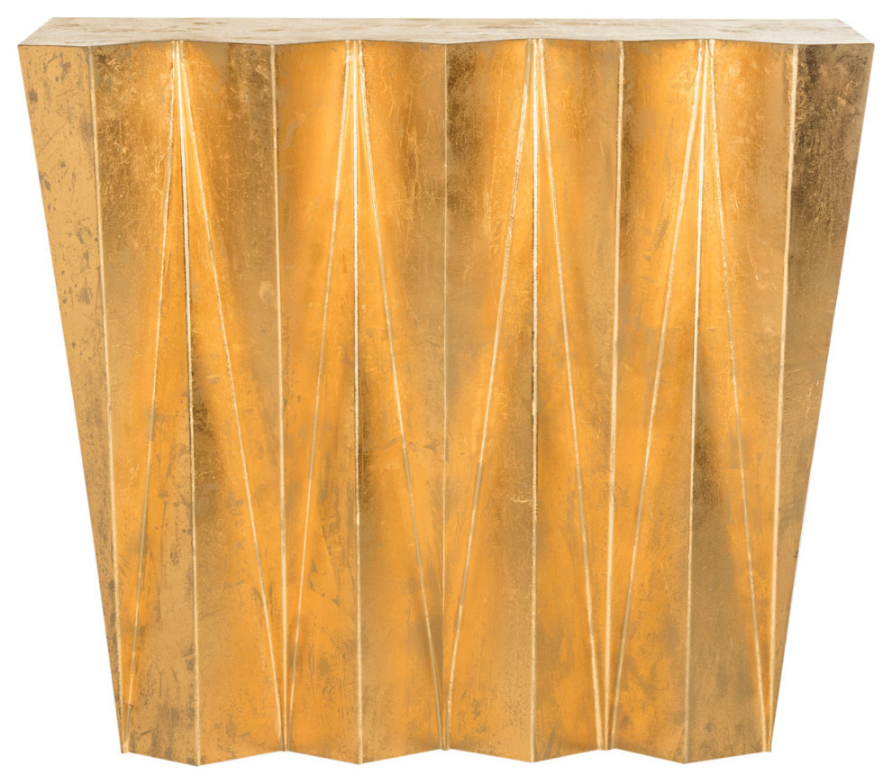 Lea Hex Console  Gold   Contemporary   Console Tables   by Rustic Home Furniture Deco  Houzz