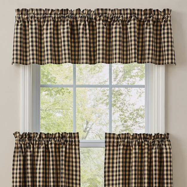 Berry Gingham Lined Valance