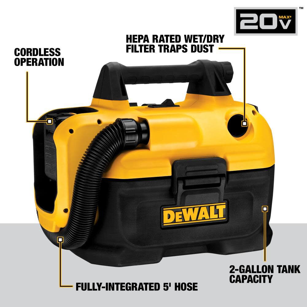 DEWALT 20V MAX CORDLESS WET/DRY VAC DCV580H from DEWALT