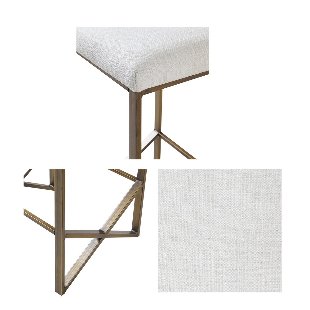 INK+IVY Marino Backless Upholstered Counter Stool   Ivory