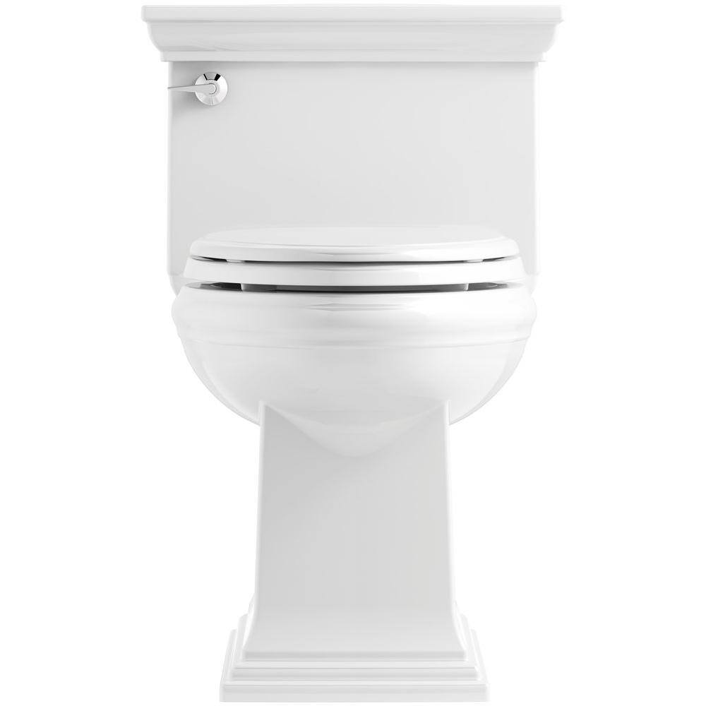 KOHLER Memoirs Stately 1-Piece 1.28 GPF Single Flush Elongated Toilet in White Seat Included K-6428-0