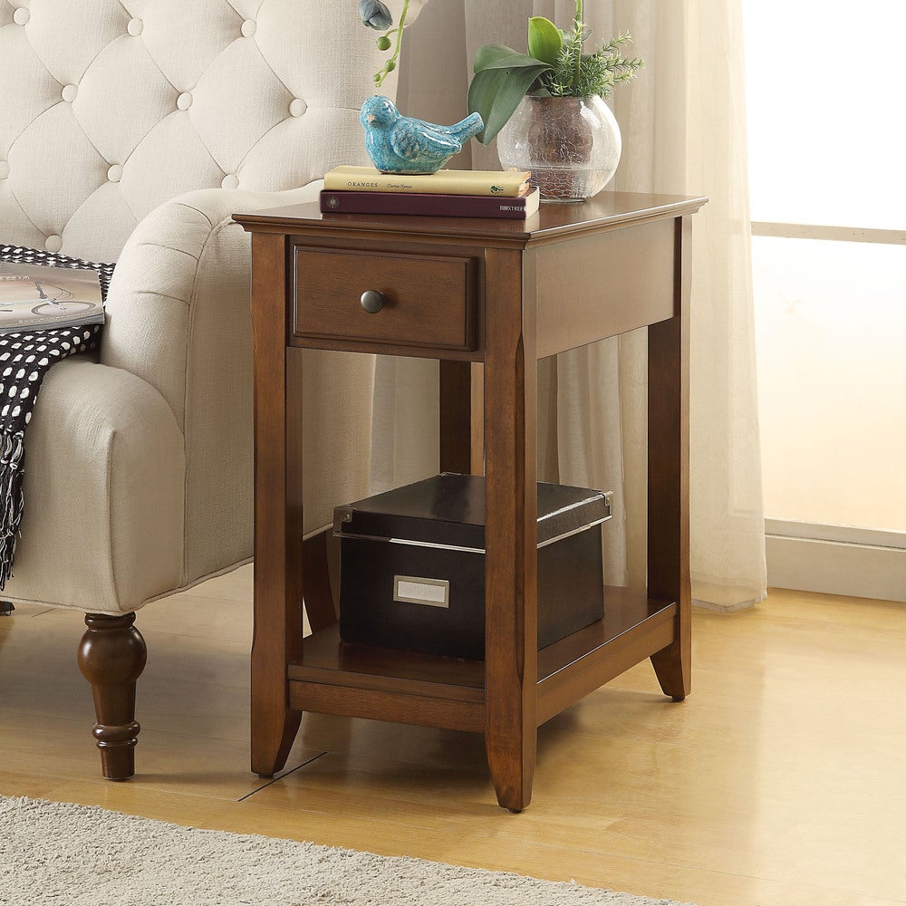 Acme Furniture Bertie Wood Transitional Side Table