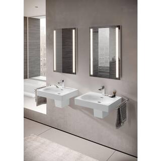 GROHE Eurocube Alpine White Wall Mounted Fireclay Single-Hole Bathroom Vessel Sink 39656000