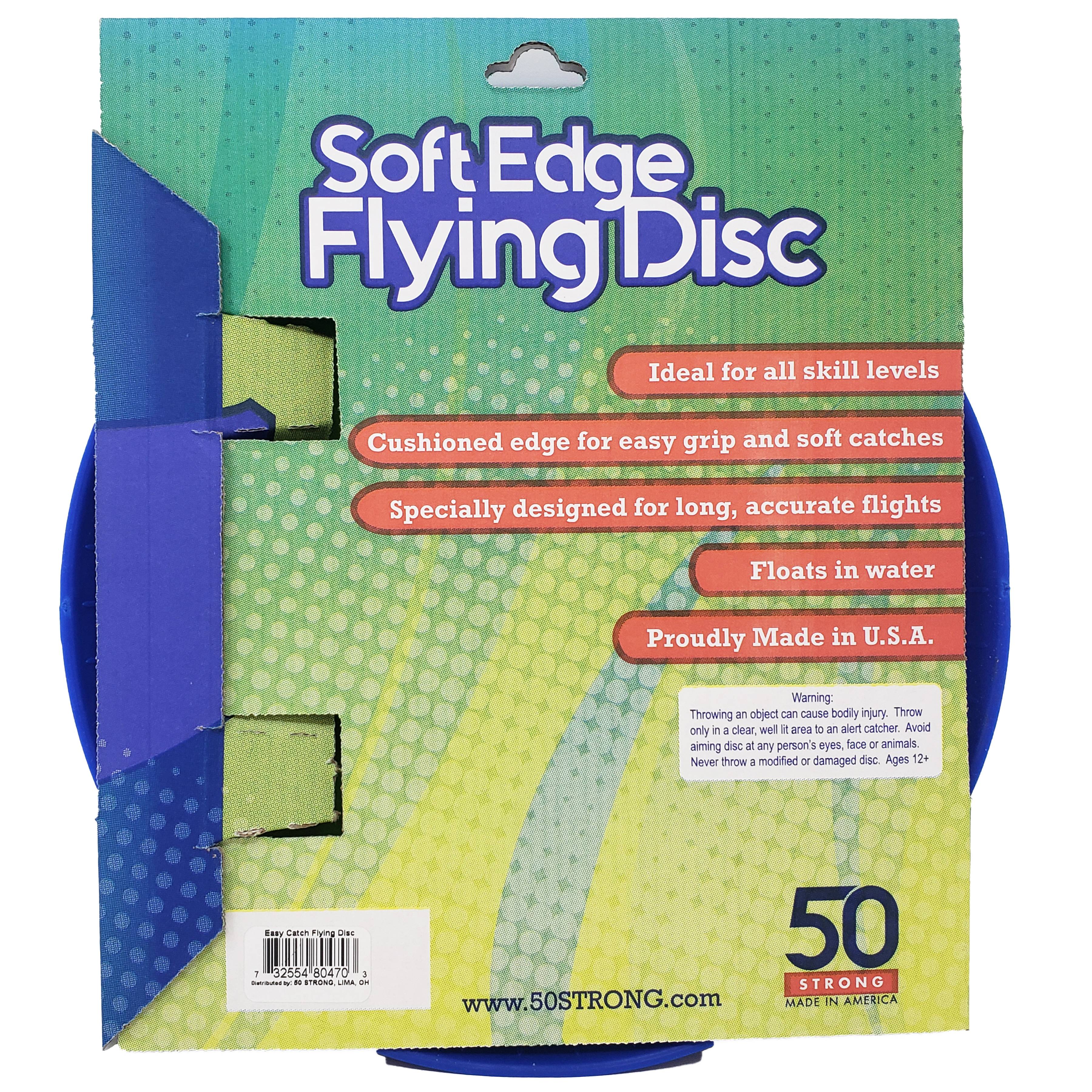 50 Strong Outdoor Soft Edge Flying Disc, Floats in Water and Great for Lawn Games!