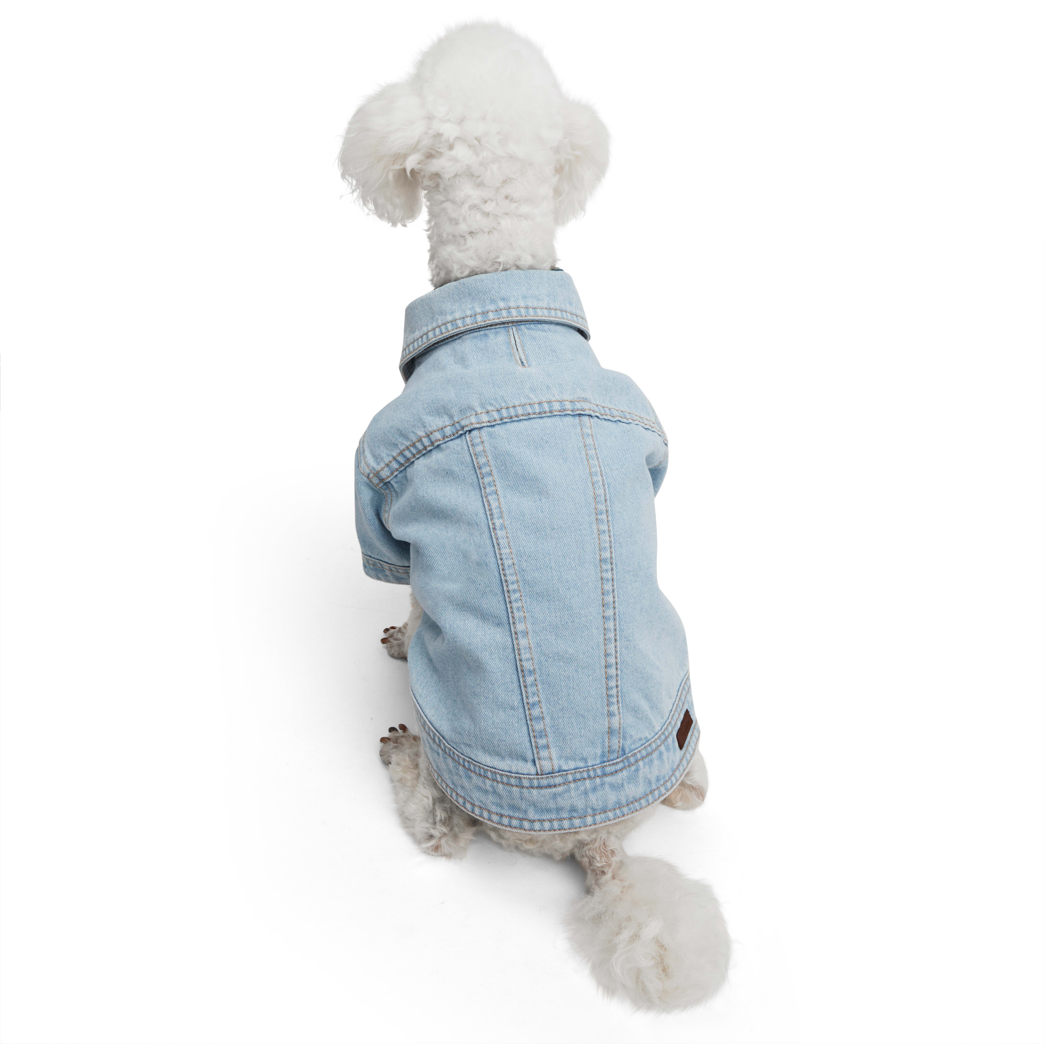 Reddy Lightwash Denim Jacket for Dogs， XX-Small