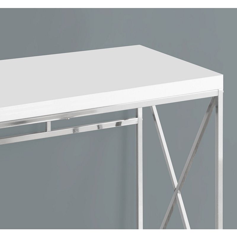 47.25 Glossy White Contemporary Rectangular Computer Desk