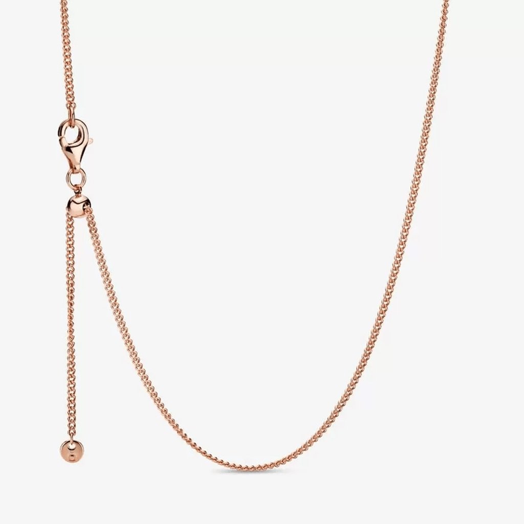 PANDORA  Curb Chain Necklace - Rose Gold Plated (23.6