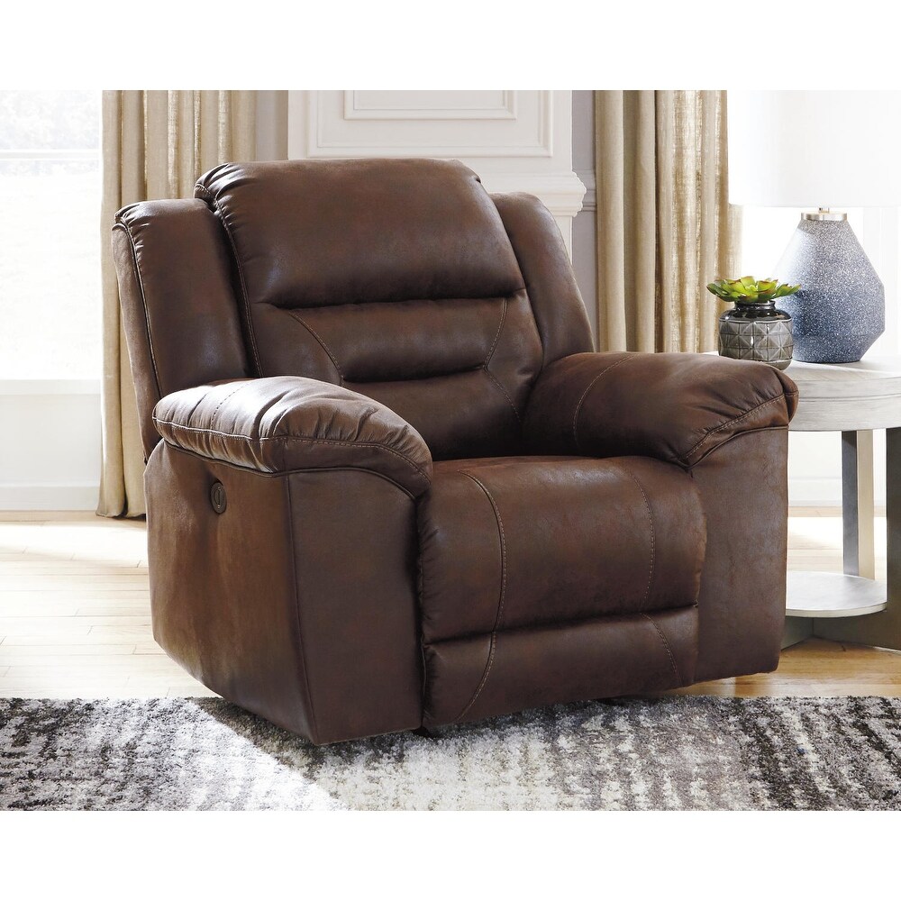 Stoneland Contemporary Power Rocker Recliner Chocolate