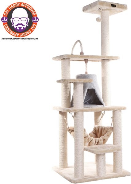 Armarkat 65-in Faux Fur Cat Tree and Condo