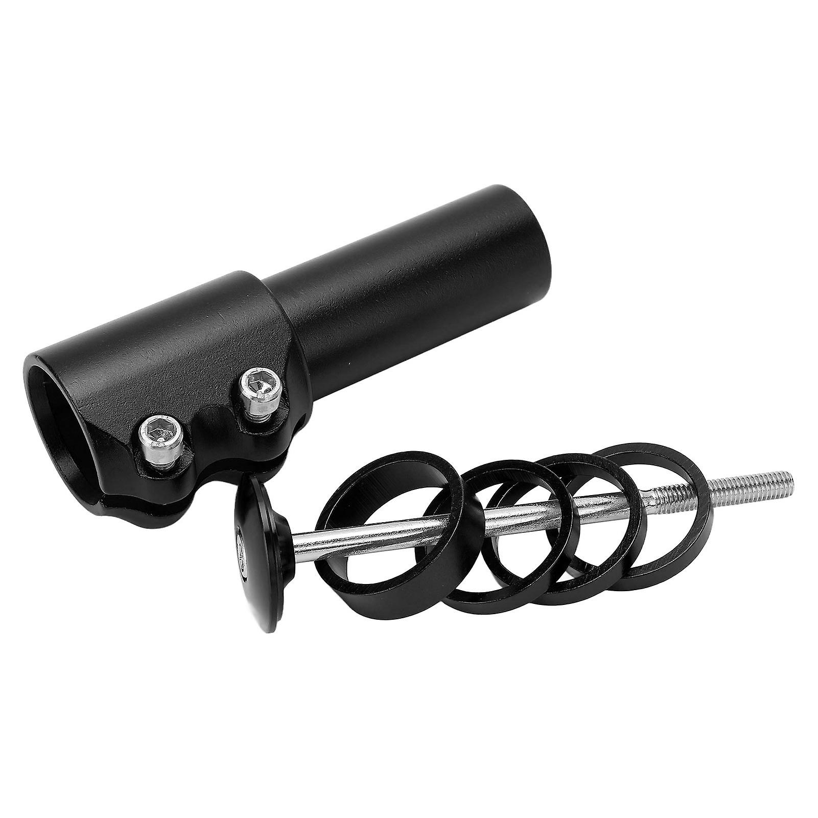 Mountain Bike Stem Riser Aluminium Alloy Bicycle Handlebar Riser Adapter For 28.6mm/1.13in Forkblack