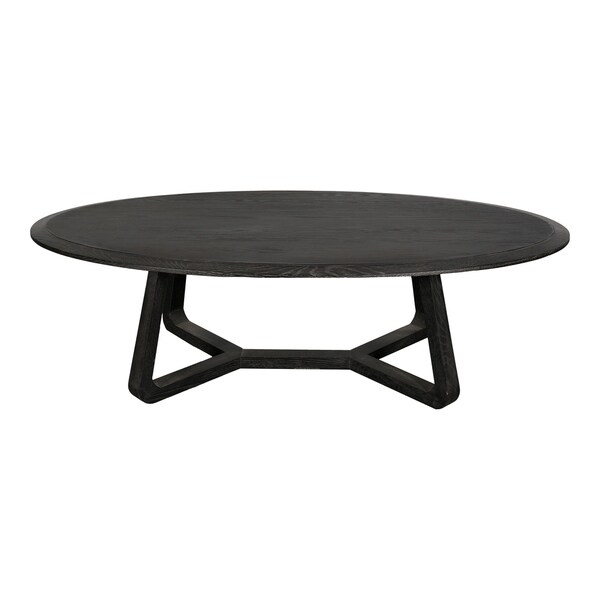 Aurelle Home Napa Solid Oak Modern Coffee Table