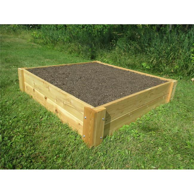 Smart Carts 4x4BedLG 4 x 4 Cedar Garden Raised Bed