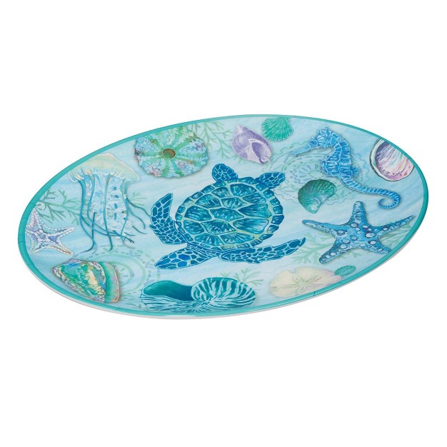 2pc Serene Seas Melamine Platter Set Certified International