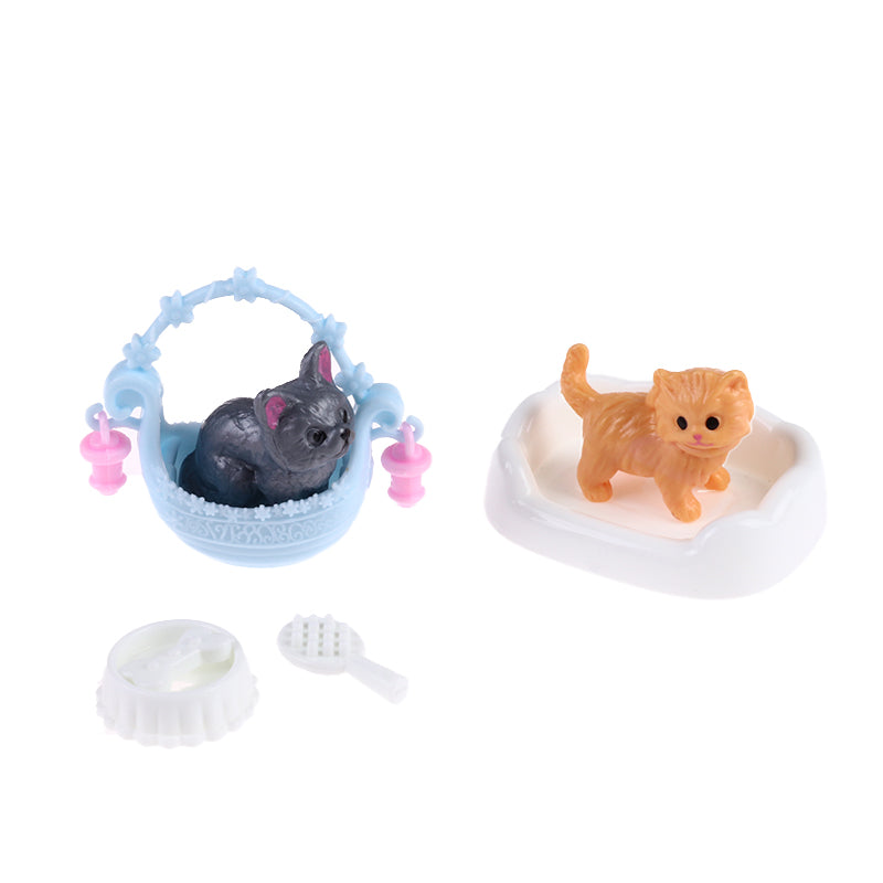 Doll Pet Cat Accessories Dollhouse Furniture Cute Toys for Barbies Miniature