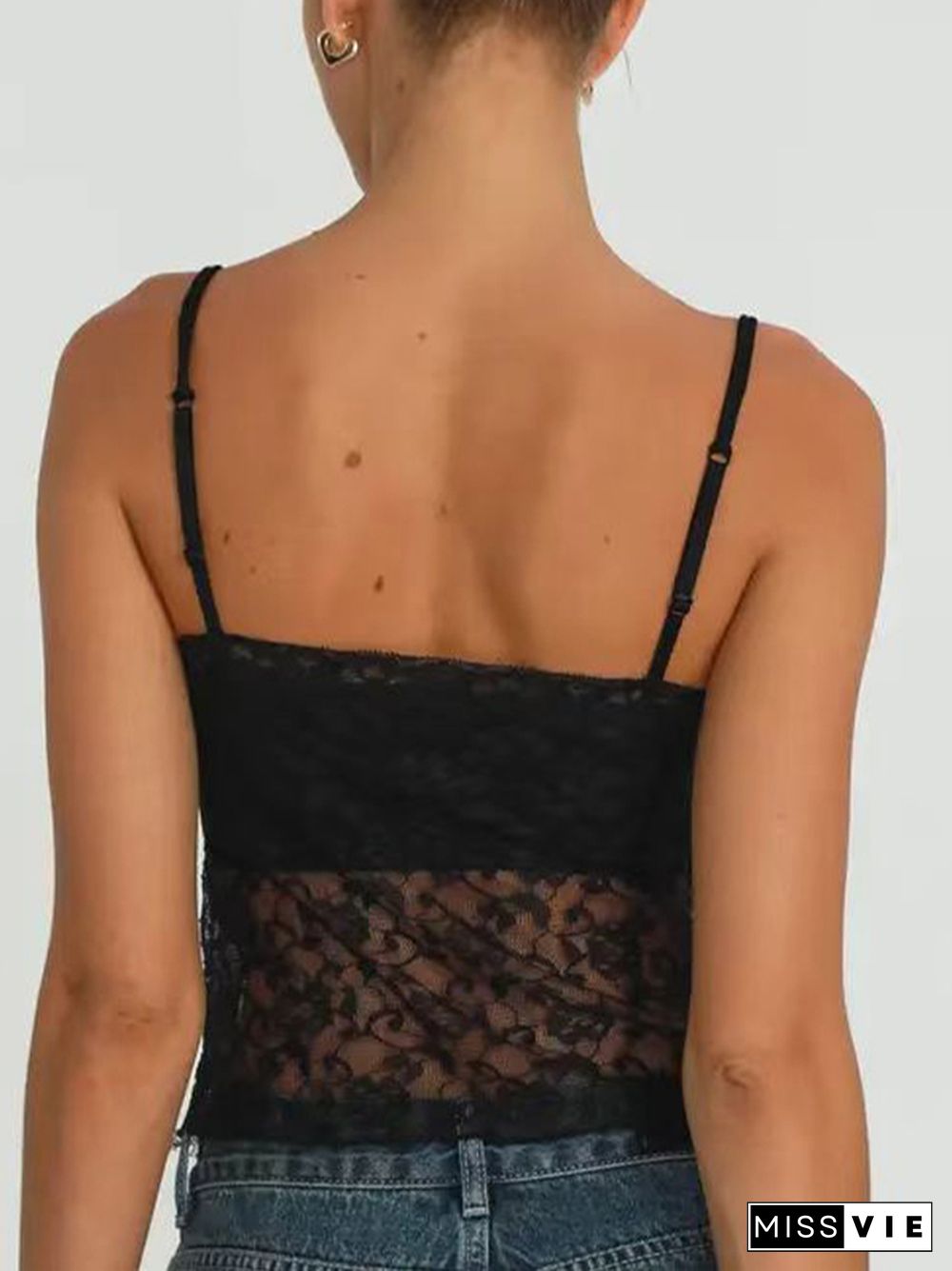 Lace See Through Cami Top