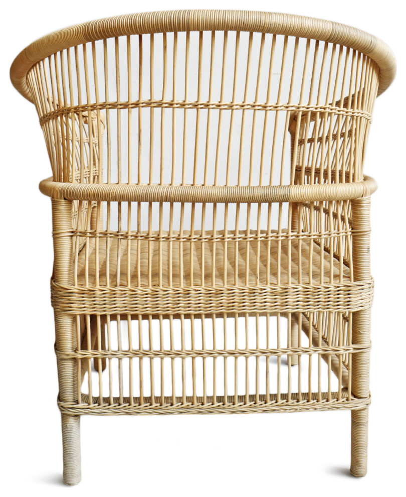 Raw Wicker Horseshoe Chair   Tropical   Armchairs And Accent Chairs   by Design Mix Furniture  Houzz