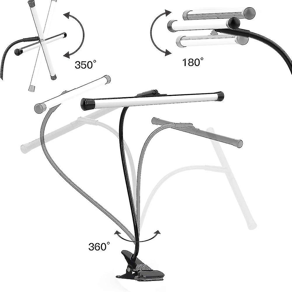 7w Usb Clamp Lamp Cable， Desk Lamp Children， 3 Colors and 10 Brightness