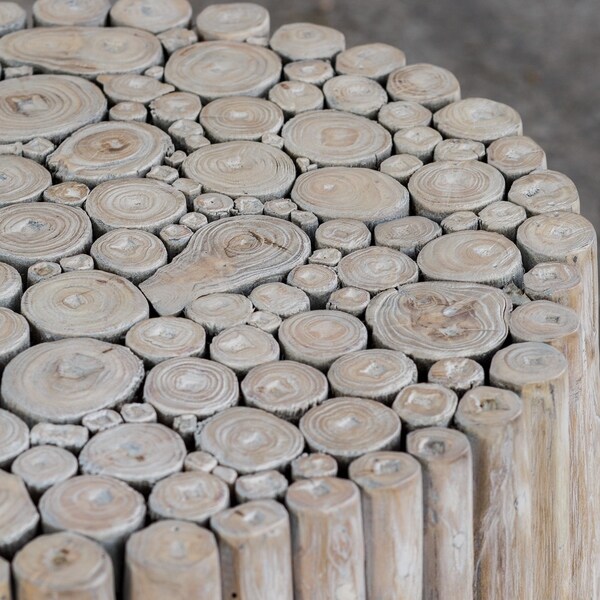 Uttermost Tectona Driftwood Teak End Table