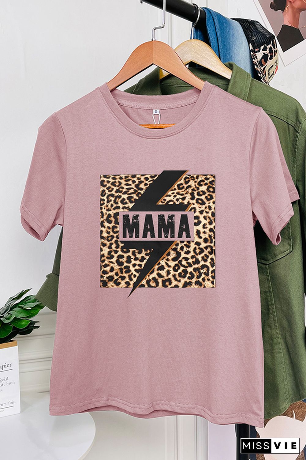 MAMA lightning Short Sleeve Graphic Tee Wholesale