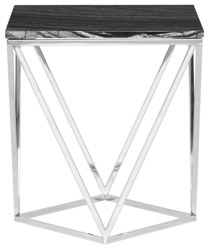 Vera Black Wood Side Table   Contemporary   Side Tables And End Tables   by Virgil Stanis Design  Houzz