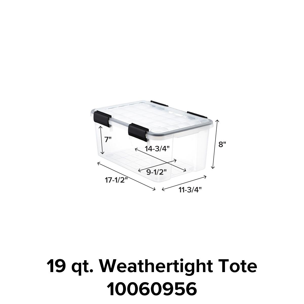 Clear Weathertight Totes