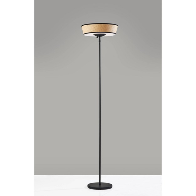 300w Harper Floor Lamp Black natural Adesso