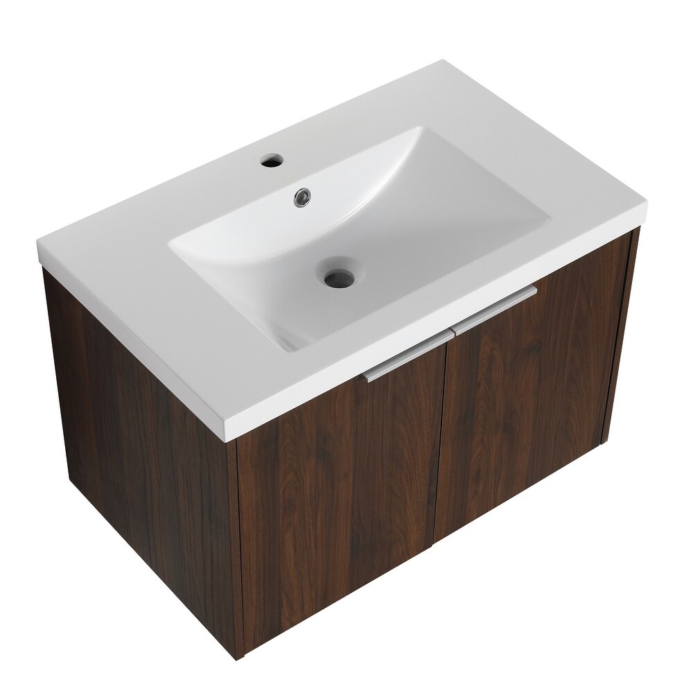 Modern Soft Close Bathroom Vanity with Spacious Storage Space and Ergonomic Design for Small Bathrooms   30 Inch