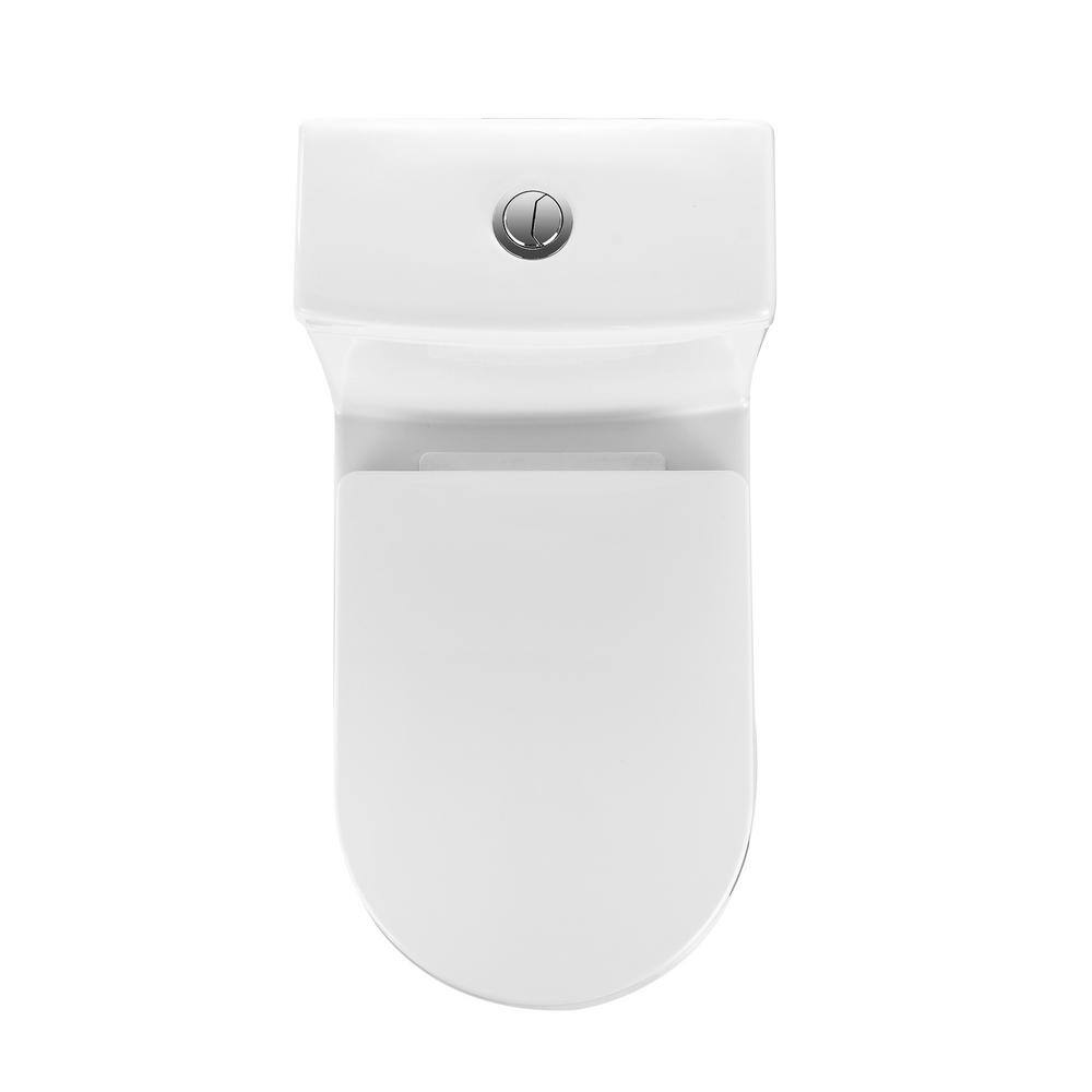 DEERVALLEY DeerValley Liberty 12 in. Rough in Size 1-Piece 0.81.28 GPF Dual Flush Elongated Toilet in White Seat Included DV-1F52812