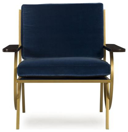 Kellan Chair Vana Blue Velvet   Contemporary   Armchairs And Accent Chairs   by V.S.D Furniture  Houzz