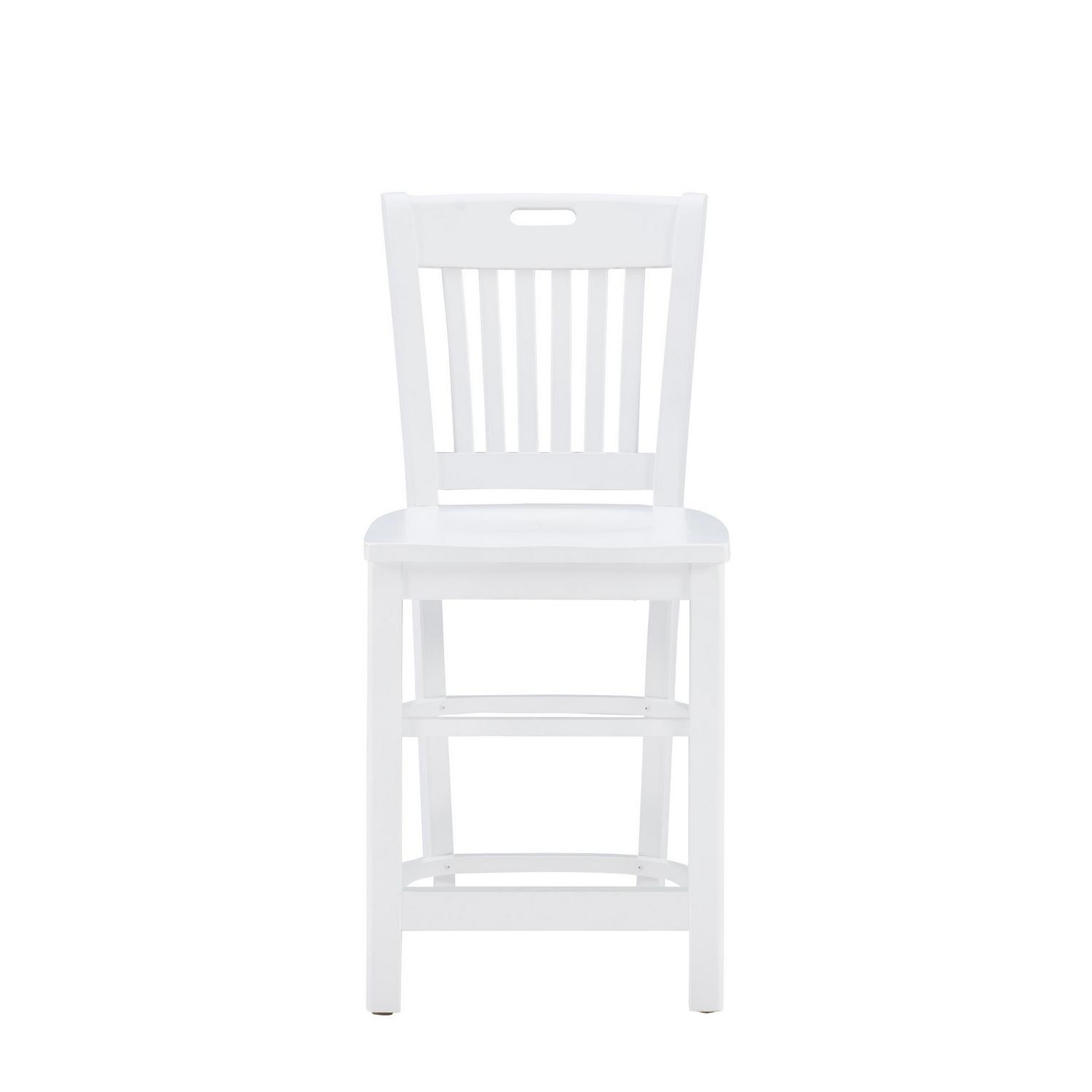 Linon Verven 248221 Counter Stool Set of 2 White  Crowdfused