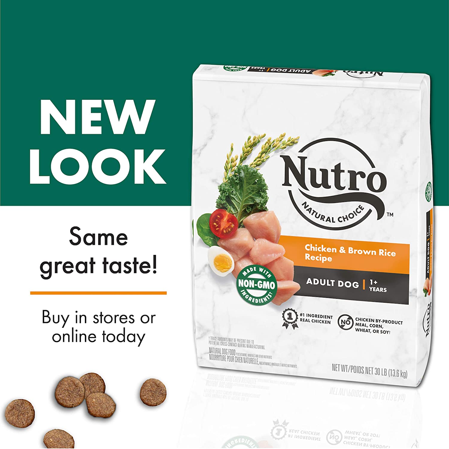 NUTRO NATURAL CHOICE Adult Dry Dog Food Chicken and Brown Rice Recipe 30 Pound (Pack of 1)