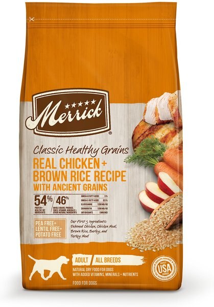 Merrick Classic Healthy Grains Real Chicken + Brown Rice Recipe with Ancient Grains Adult Dry Dog Food