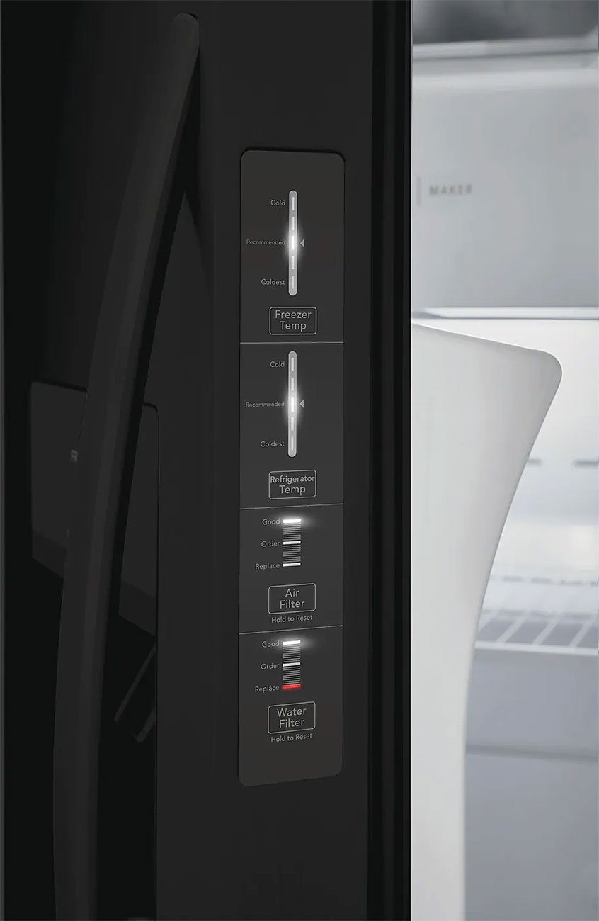 Frigidaire 25.6 Cu. Ft. Black Side-By-Side Refrigerator