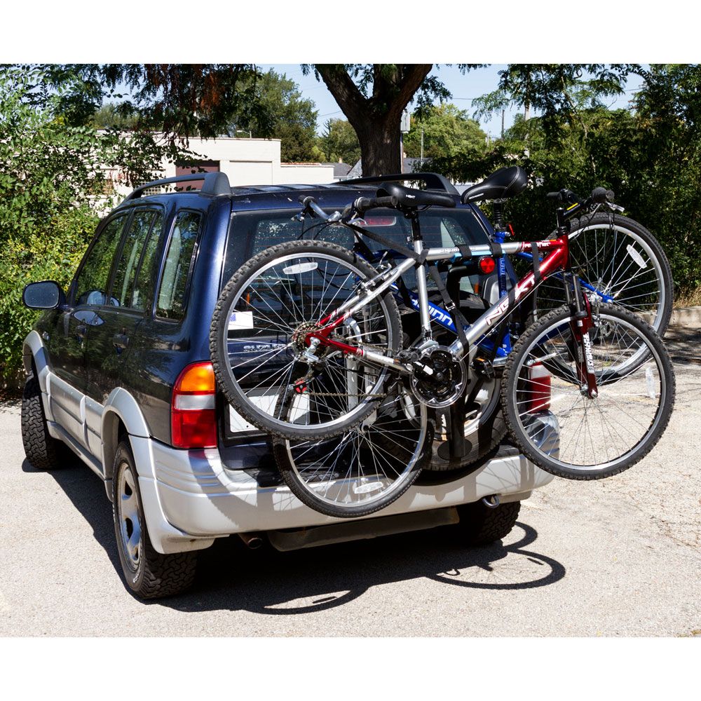 Apex BC-8407-2 Spare Tire Mounted Bicycle Carrier Rack， Fits 2 Bikes