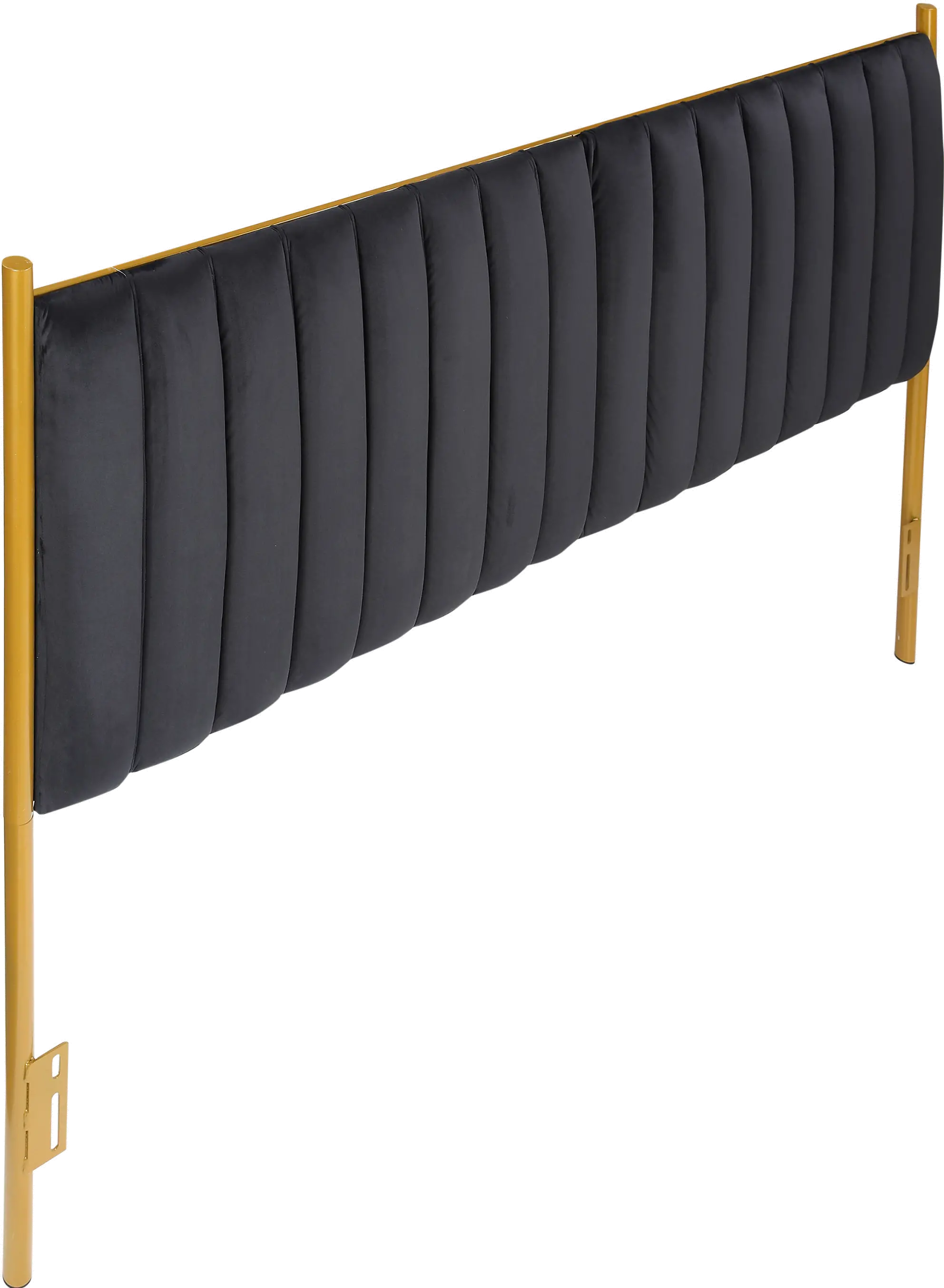 Chloe King Headboard Black Velvet