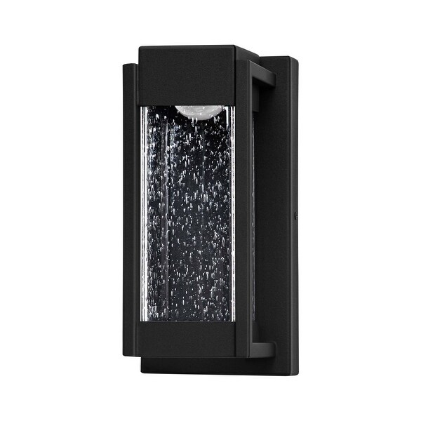 Outdoor Integrated LED Rectangular Wall Sconce w/ Seeded Glass - 5.31