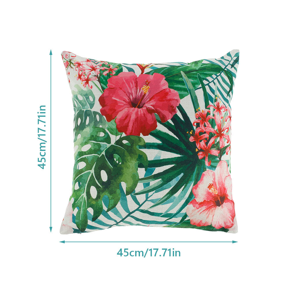 MLfire 4 Pack Decorative Throw Pillow Cover Square Cushion Covers Waterproof Tropical Plants Throw Pillow Coers Canas Coer for Outdoor Patio Garden Blench Tent Living Room Bed, and Sofa