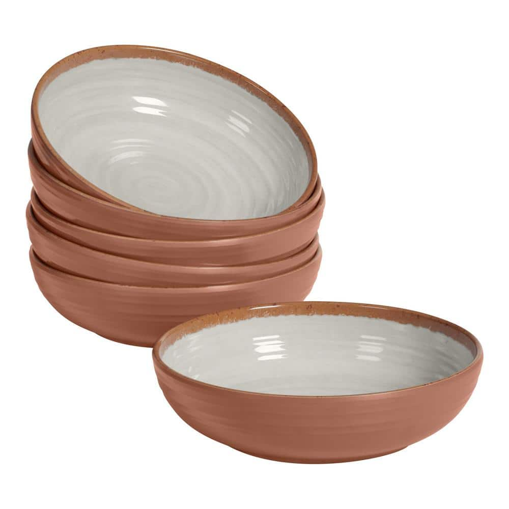 Home Decorators Collection Azria Melamine Dinner Bowls in Ivory (Set of 6) PAN5080TMBIV